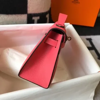 Kelly Pochette Bag In Rose Lipstick Epsom Leather