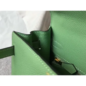 Hermes Vert Criquet Epsom Kelly 25cm Sellier Bag GHW