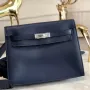 Hermes Blue Royale Swift Kelly Danse Bag