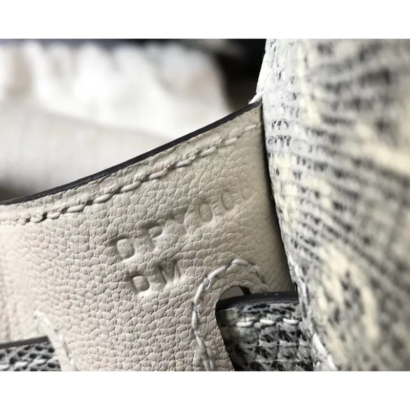 Kelly 25cm Bag In Ombre Embossed Natural Lizard