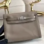 Hermes Grey Swift Kelly Danse Bag