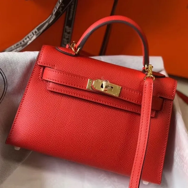 Kelly Mini II Bag In Rouge Casaque Epsom Leather