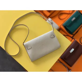 Kelly Classique To Go Wallet In Blue Zephyr Epsom Calfskin