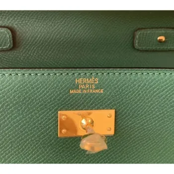 Kelly Classique To Go Wallet In Malachite Epsom Calfskin