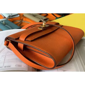 Kelly Classique To Go Wallet In Orange Epsom Calfskin