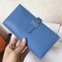 Hermes Blue Jean Epsom Bearn Gusset Wallet