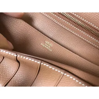 Hermes Brown Epsom Bearn Gusset Wallet