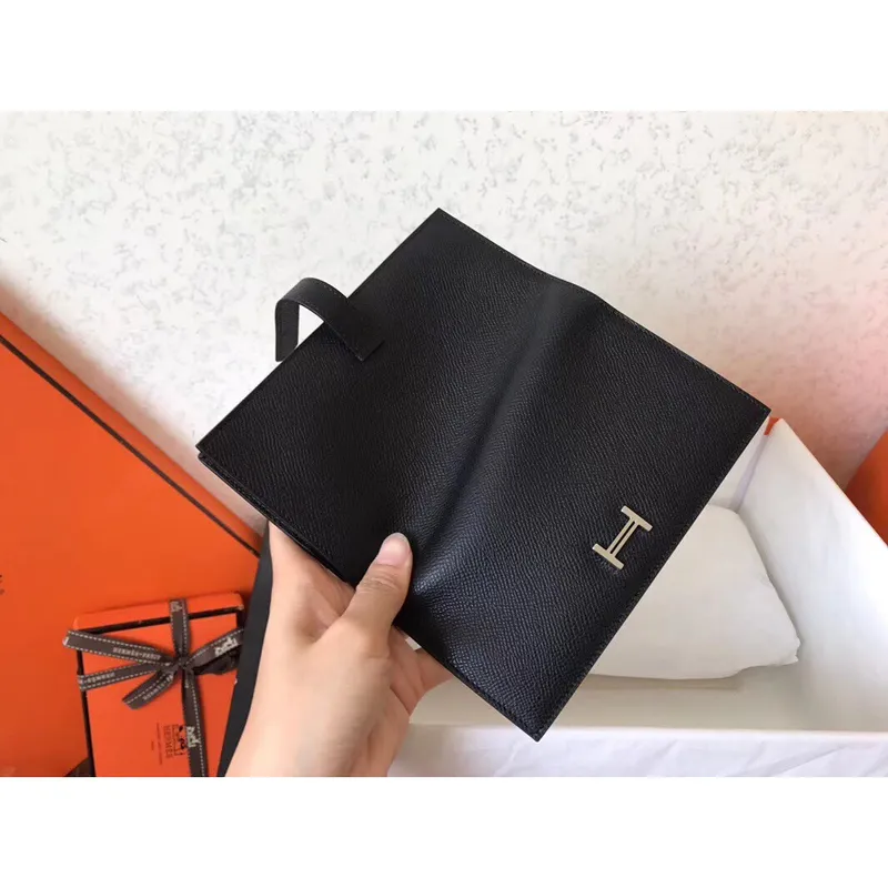Hermes Black Epsom Bearn Gusset Wallet