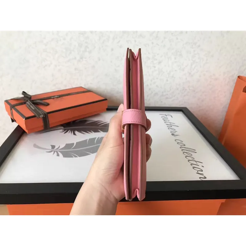 Hermes Pink Epsom Bearn Gusset Wallet