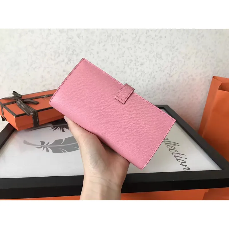 Hermes Pink Epsom Bearn Gusset Wallet