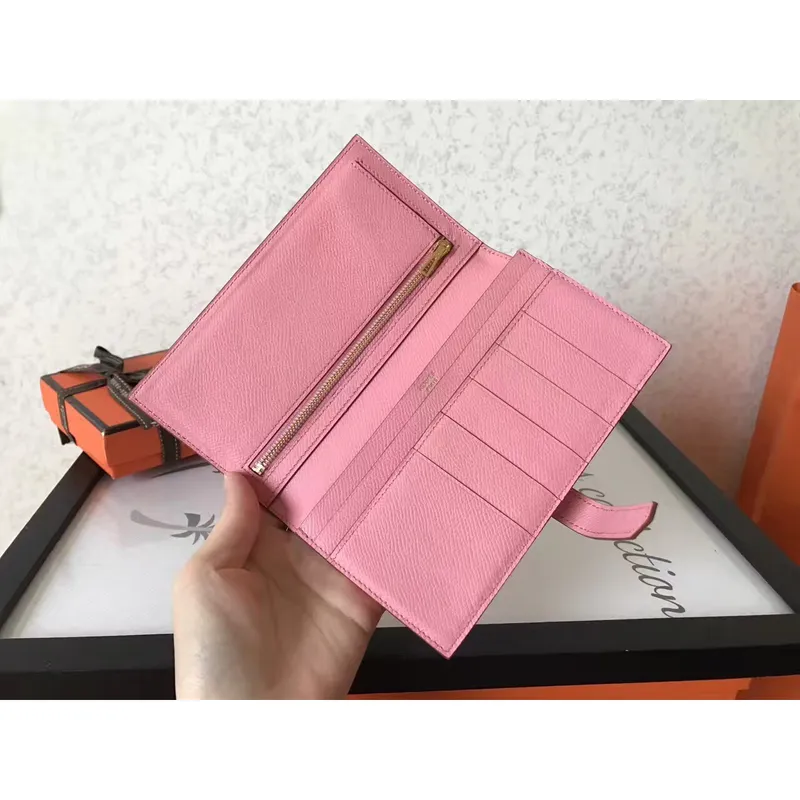 Hermes Pink Epsom Bearn Gusset Wallet