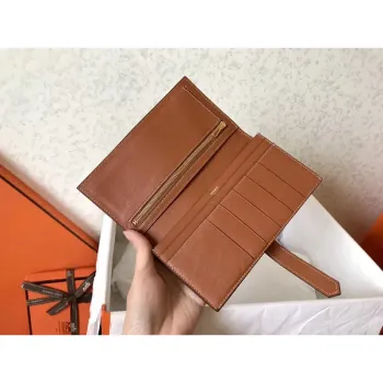 Hermes Gold Swift Bearn Gusset Wallet