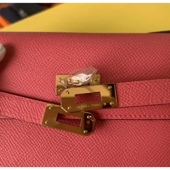 Kelly Classique To Go Wallet In Rose Lipstick Epsom Calfskin