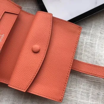 Hermes Bearn Mini Wallet In Crevette Epsom Leather