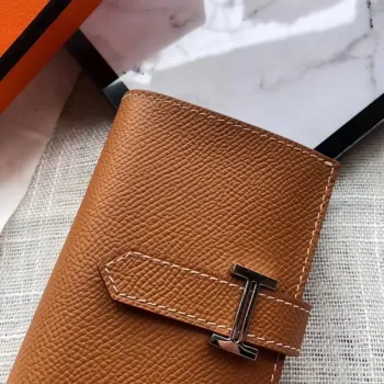 Hermes Bearn Mini Wallet In Gold  Epsom Leather
