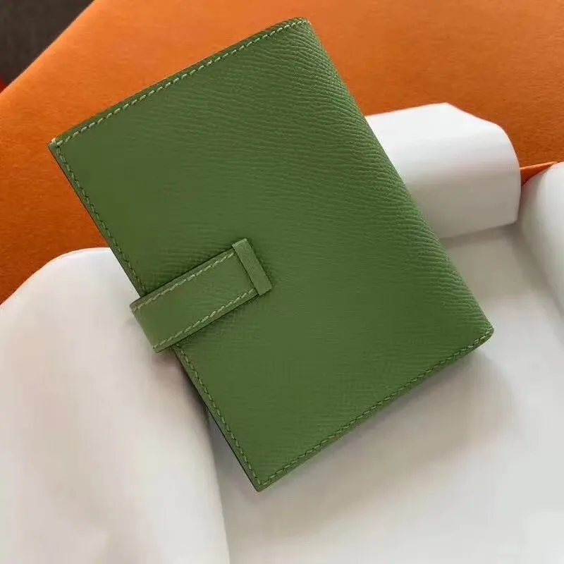 Hermes Bearn Compact Wallet In Vert Criquet Epsom Leather