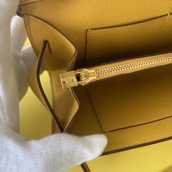 Kelly Classique To Go Wallet In Yellow Epsom Calfskin