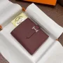 Hermes Bearn Compact Wallet In Bordeaux Epsom Leather