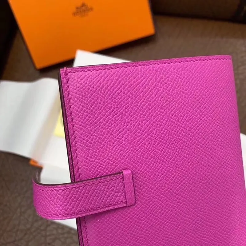 Hermes Bearn Compact Wallet In Magnolia Epsom Leather
