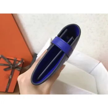 Kelly Classic Long Wallet In Blue Electric Epsom Leather