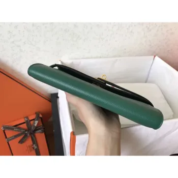 Kelly Classic Long Wallet In Malachite Epsom Leather