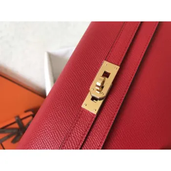 Kelly Classic Long Wallet In Red Epsom Leather