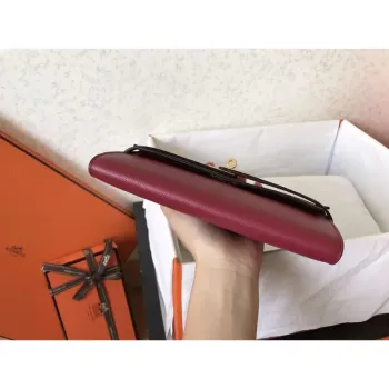 Kelly Classic Long Wallet In Ruby Epsom Leather