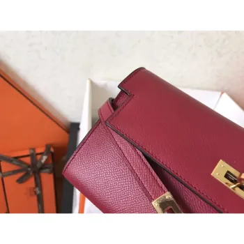 Kelly Classic Long Wallet In Ruby Epsom Leather