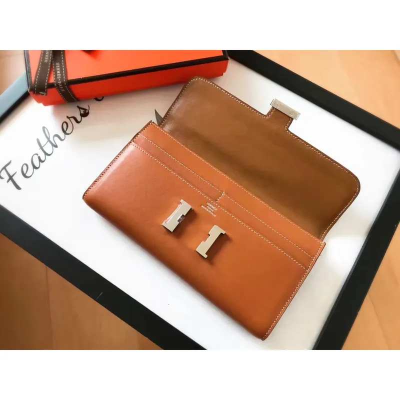 Hermes Gold Swift Constance Long Wallet