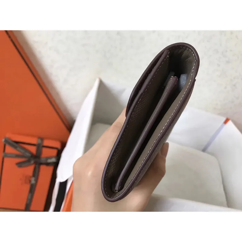 Hermes Taupe Epsom Constance Long Wallet