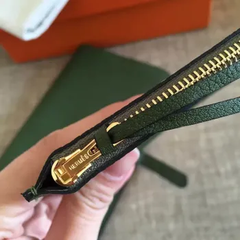 Hermes Dark Green Dogon Duo Combined Wallet