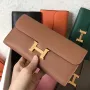 Hermes Brown Epsom Constance Long Wallet