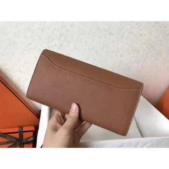 Hermes Brown Epsom Constance Long Wallet