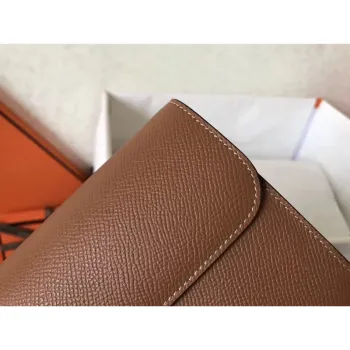 Hermes Brown Epsom Constance Long Wallet