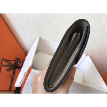Hermes Grey Epsom Constance Long Wallet
