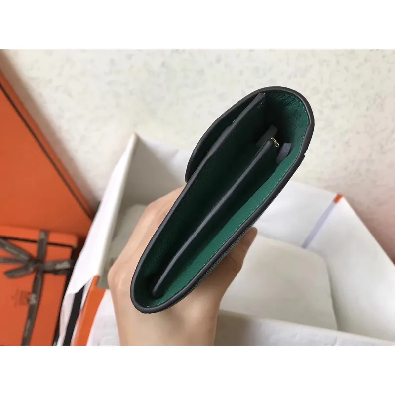 Hermes Malachite Epsom Constance Long Wallet