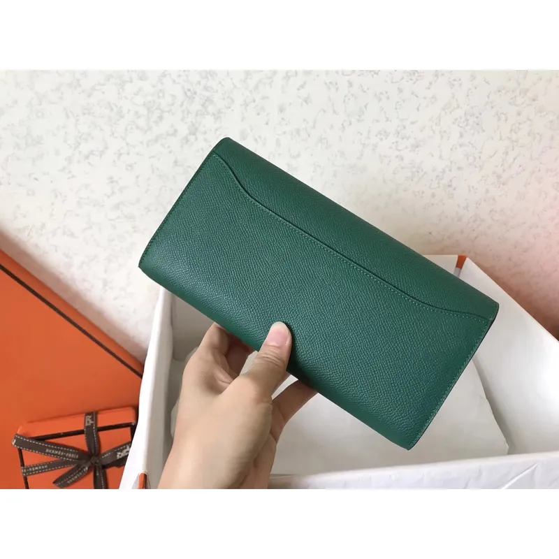 Hermes Malachite Epsom Constance Long Wallet