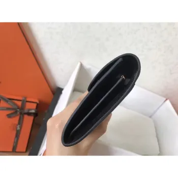 Hermes Black Epsom Constance Long Wallet