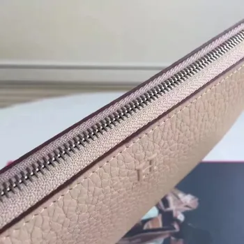 Hermes Grey Clemence Azap Zipped Wallet