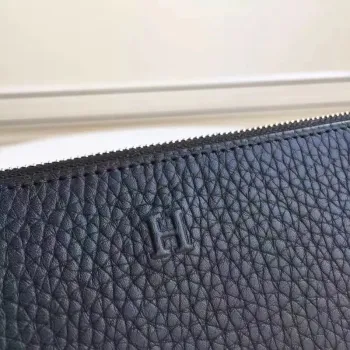 Hermes Black Clemence Azap Zipped Wallet