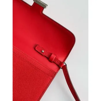 Hermes Constance To Go Wallet in Red Epsom Calfskin
