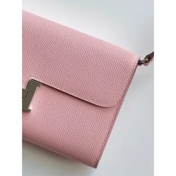 Hermes Constance To Go Wallet in Pink Epsom Calfskin