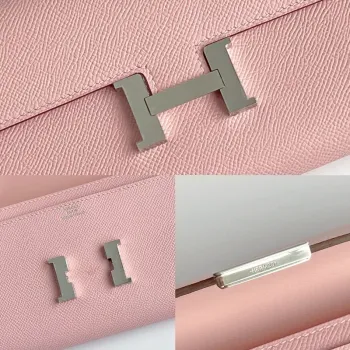 Hermes Constance To Go Wallet in Pink Epsom Calfskin