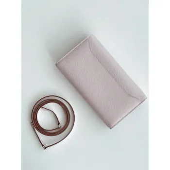 Hermes Constance To Go Wallet in Mauve Pale Epsom Calfskin