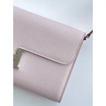 Hermes Constance To Go Wallet in Mauve Pale Epsom Calfskin