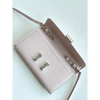 Hermes Constance To Go Wallet in Mauve Pale Epsom Calfskin