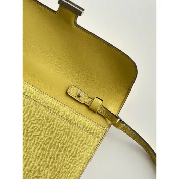 Hermes Constance To Go Wallet in Jaune Poussin Epsom Calfskin