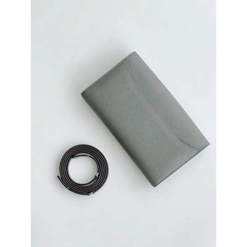 Hermes Constance To Go Wallet in Gris Meyer Epsom Calfskin