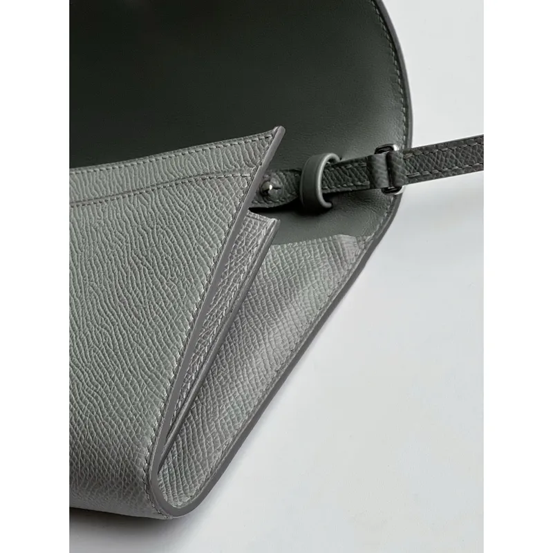 Hermes Constance To Go Wallet in Gris Meyer Epsom Calfskin