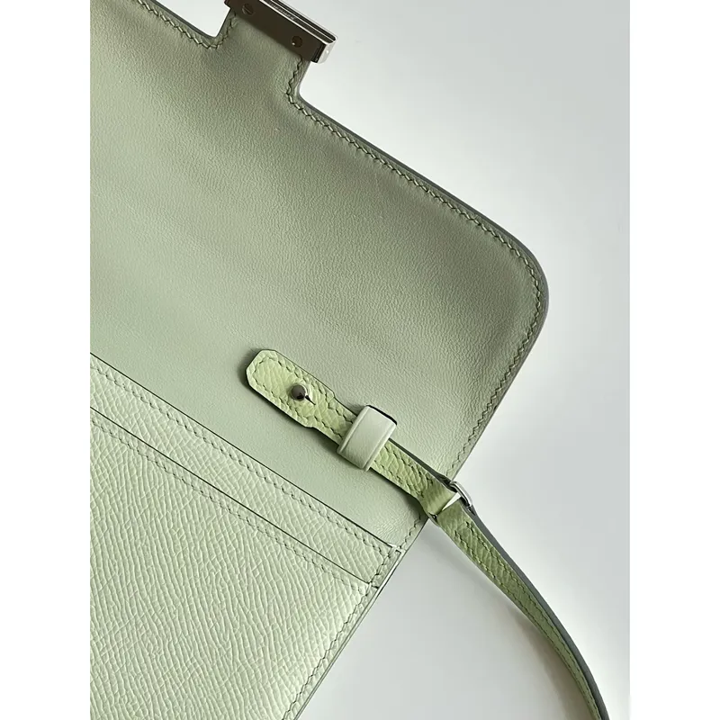 Hermes Constance To Go Wallet in Vert Fizz Epsom Calfskin